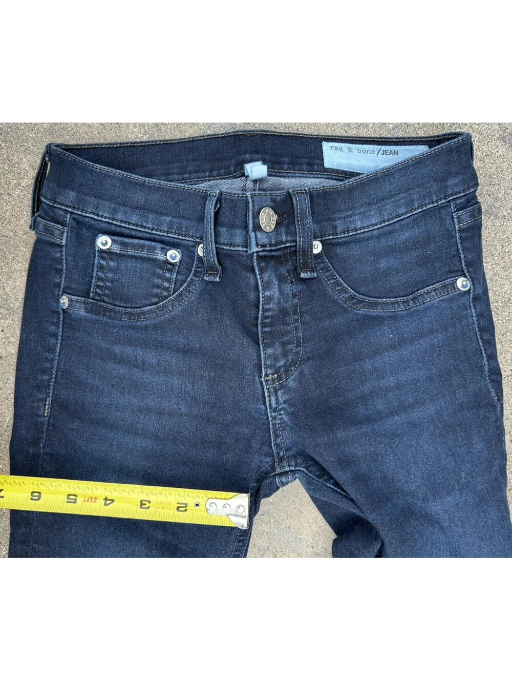 Rag & Bone Jeans Women 25W x 26L Skinny Dark Blue Wash